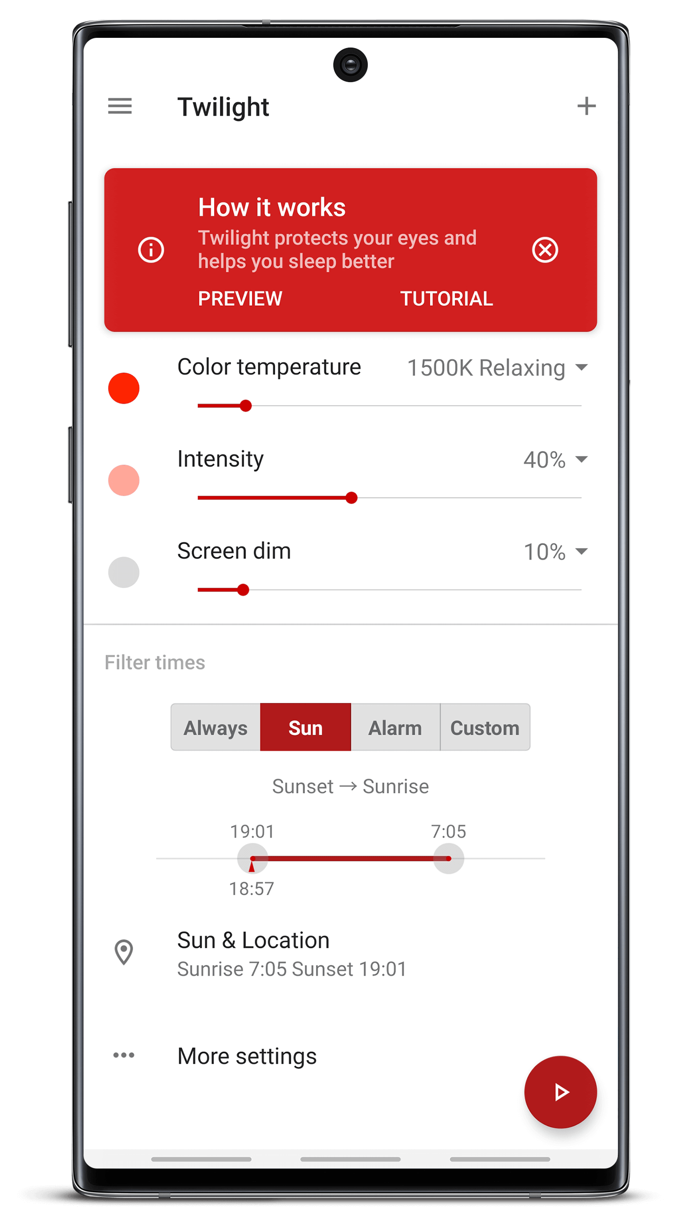 Twilight: Blue light filter v12.1 build 408 [Pro] 30e1492f97dea7db211d2b0b890c4616