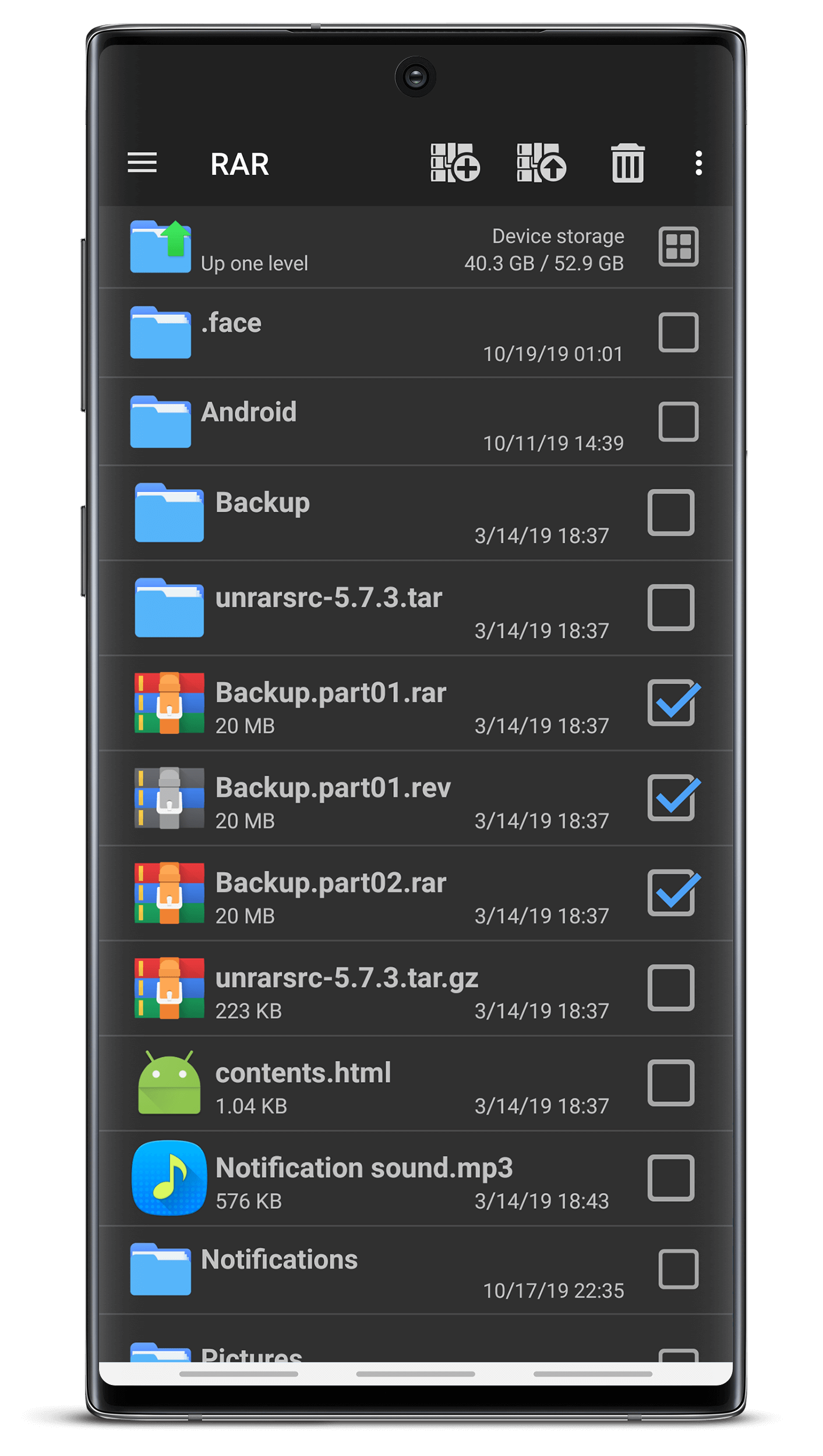 RAR for Android v6.00 build 96 [Final] [Dark Mod] 6950ee79731ed551faee2632cd7404c2