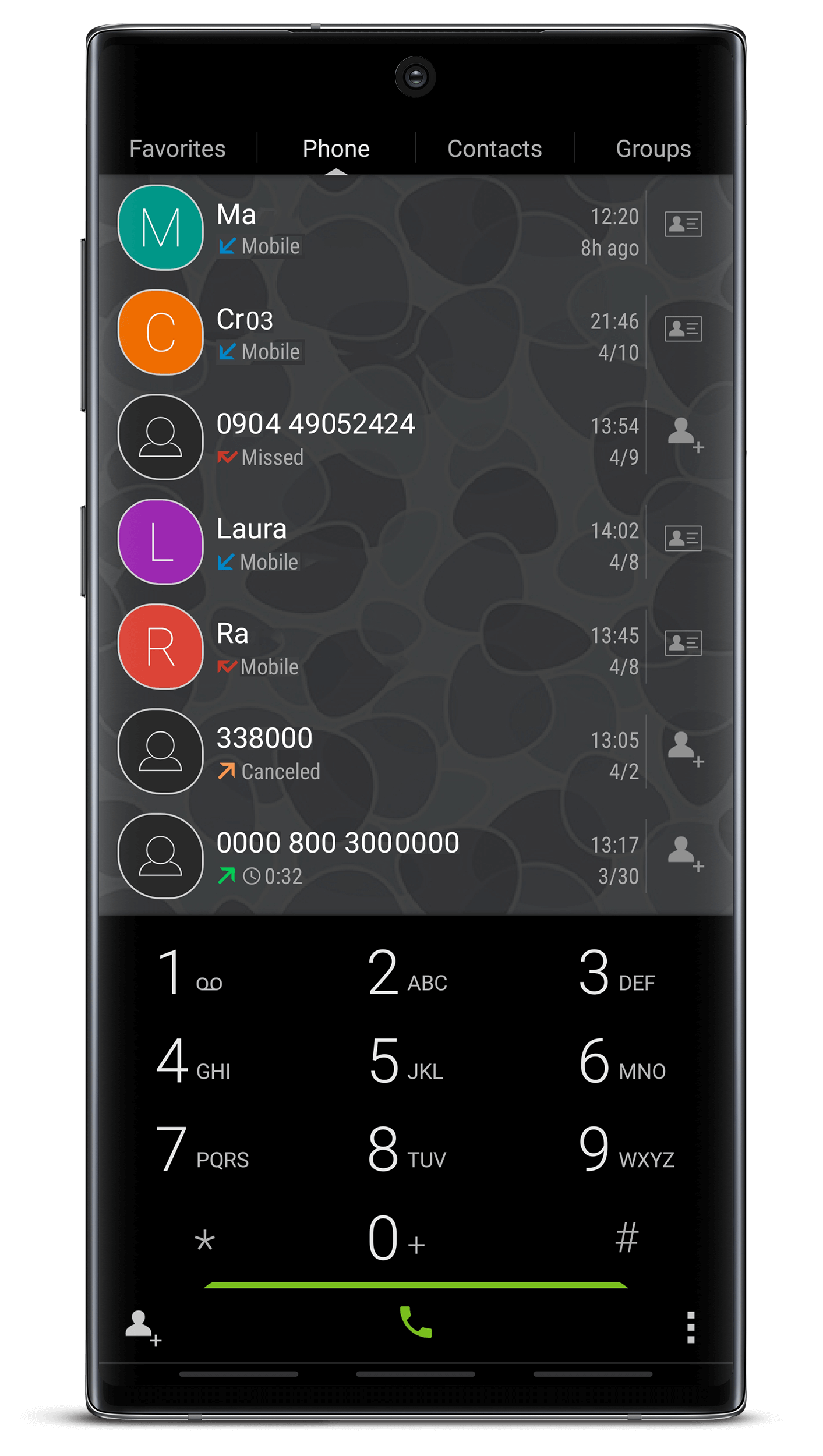 phone dialer app using other contact